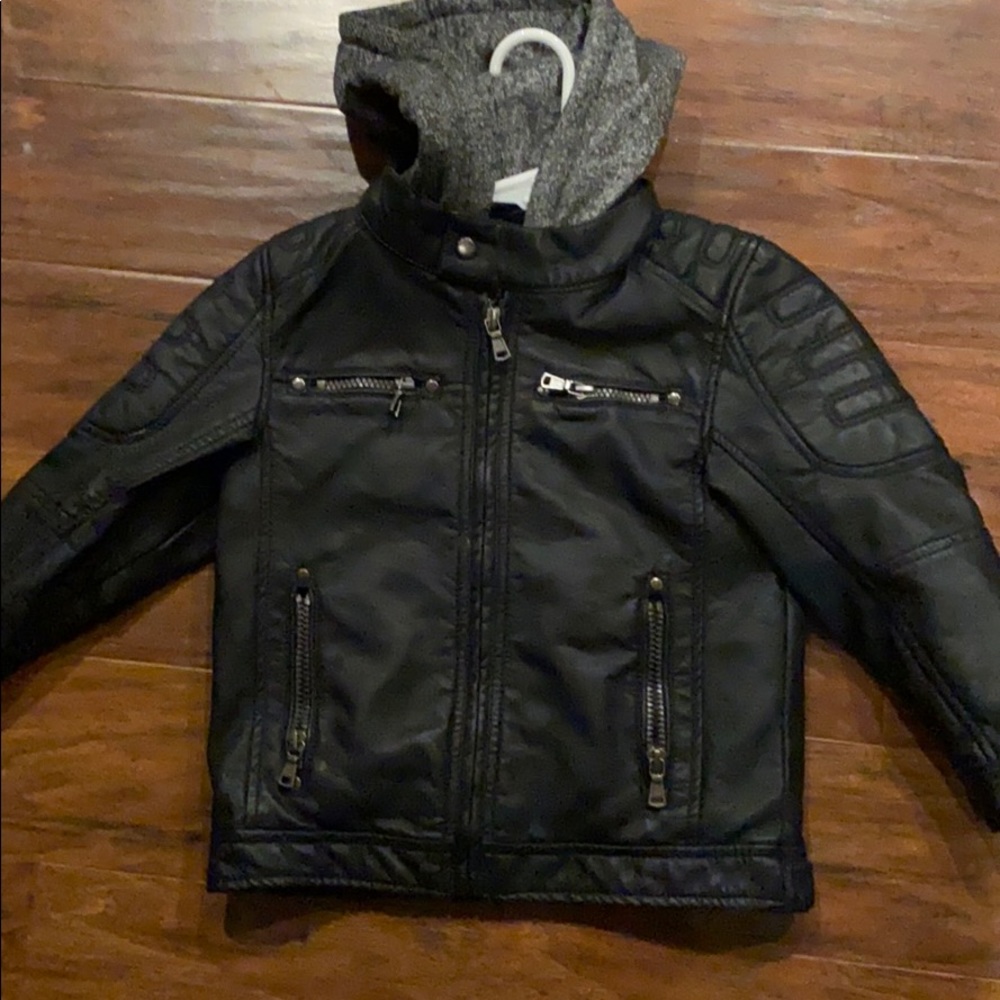 Kids black w/ Gray hoodie jacket